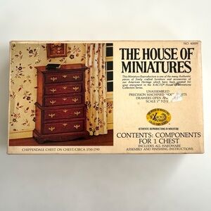 The House Of Miniatures 40009 Chippendale Chest in Chest 1750 Xacto Open Box New